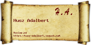 Husz Adalbert névjegykártya
